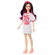 Barbie Fashionistas Black Wavy Hair With Twist ânâ Turn Dress Nr 214 HRH12