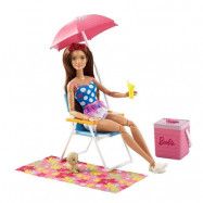 Barbie Mattel Solstol Strandset DVX49