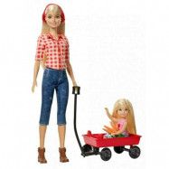 Barbie med barn Chelsea och vagn