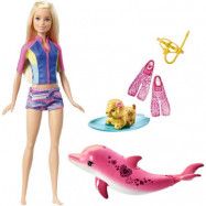 Barbie med delfin och snorkelset