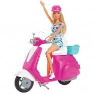 Barbie med Scooter Moped GBK85