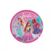 Barbie Papperstallrik 23 cm 8-pack