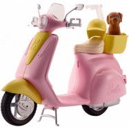 Barbie Scooter And Puppy Moped med hund FRP56