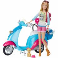 Barbie Scooter Passport Moped och en Barbiedocka DMR50