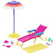 Barbie solsÃ¤ng med parasoll Beach Day Loves The Ocean