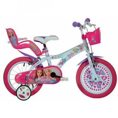 Dino - Barncykel - Barbie No Limit 16 Tum Vit/Rosa
