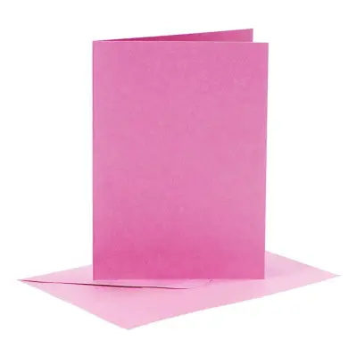 Gratulationskort Rosa - 6-pack