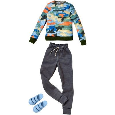 Mattel Barbie, Ken Fashion - Camo Shirt&Grey Sweats