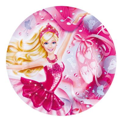 Papperstallrikar Barbie Ballerina - 8-pack