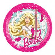 Papperstallrikar Barbie Popstar - 8-pack