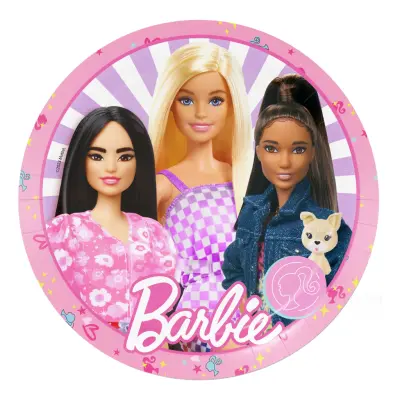Papperstallrikar Barbie™ Friends - 8-pack