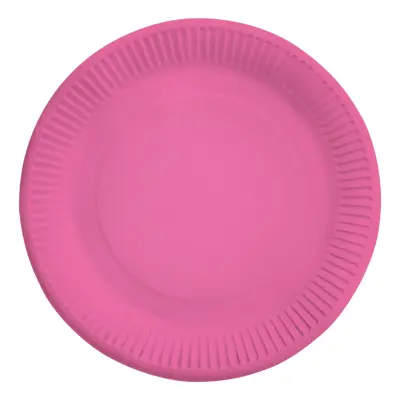 Papperstallrikar Neonrosa - 8-pack