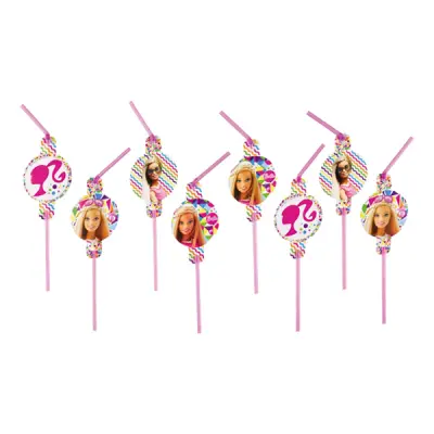 Sugrör Barbie Sparkle - 8-pack