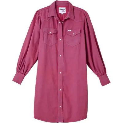 Wrangler Kort klänning - Barbie Shirt Dress - XS M - för Dam - rosa