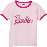 Wrangler T-shirt - Barbie Slim Ringer Tee - S L - för Dam - rosa