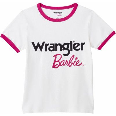 Wrangler T-shirt - Barbie Slim Ringer Tee - XS L - för Dam - vit