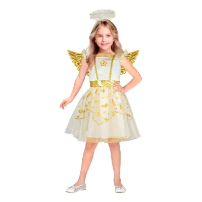 Ängel med Vingar Barn Maskeraddräkt - Small
