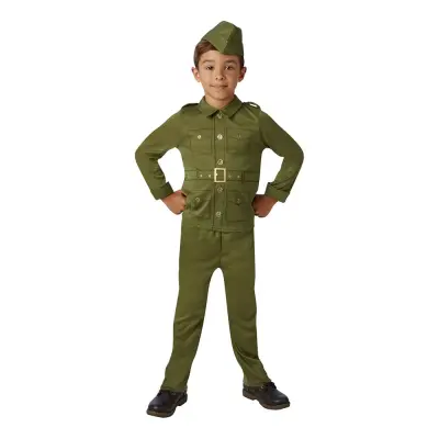 40-tals Soldat Barn Maskeraddräkt - Large