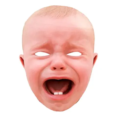 Gråtande Bebis Mask Stor
