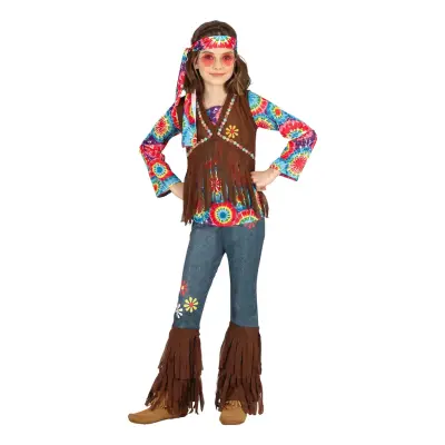 60-tals Hippie Barn Maskeraddräkt - Small