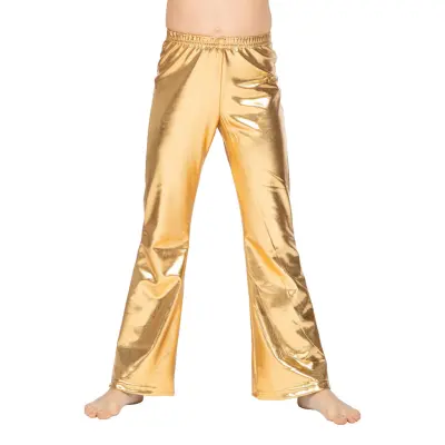 70-tals Byxor för Barn Guld Metallic - 116