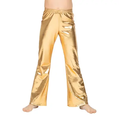 70-tals Byxor för Barn Guld Metallic - 140