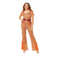 70-tals Retro Jumpsuit Maskeraddräkt - X-Large