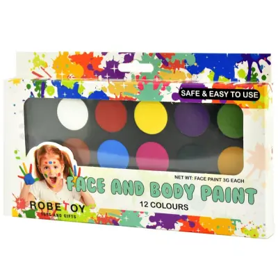 Ansiktsfärg 12 färger - Leksaksaffären -  Leksaksaffären