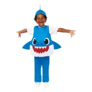 Baby Shark Blå Barn Maskeraddräkt - XX-Small