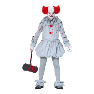 Blodig Skräckclown Maskeraddräkt - X-Small