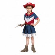 Cowboy Klänning Barn Maskeraddräkt - X-Small