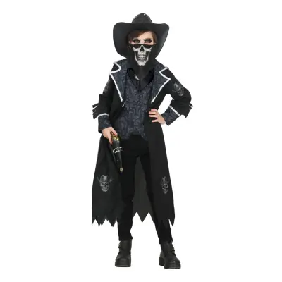 Dödskalle Cowboy Barn Maskeraddräkt - Small