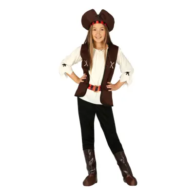 De Sju Haven Pirat Flicka Maskeraddräkt - Medium