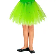 Tyllkjol Barn Glittrande Grön - One size