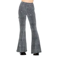 Discobyxor Utsvängda Glitter Silver för Barn - 152/164