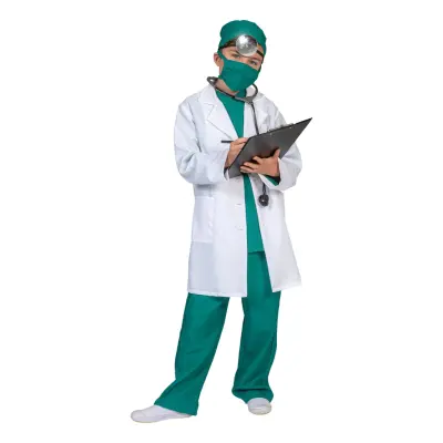 Doktorsrock Vit Barn Maskeraddräkt - Small