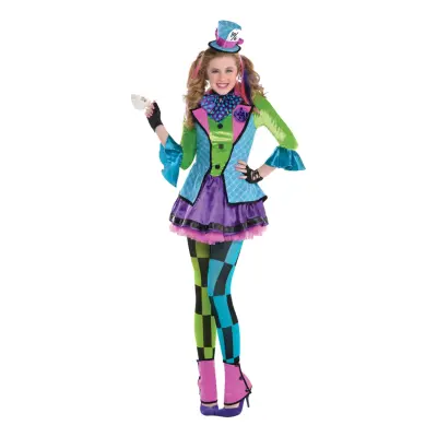 Färgglad Mad Hatter Barn Maskeraddräkt - XXX-Large
