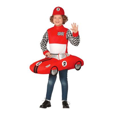 F1-förare med Bil Barn Maskeraddräkt - Medium