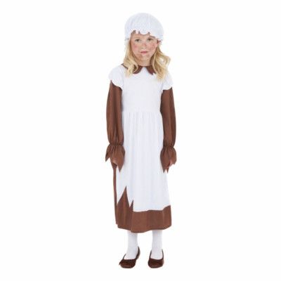 Fattig Viktoriansk Flicka Barn Maskeraddräkt - Medium