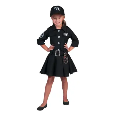 FBI Agent Klänning Barn Maskeraddräkt - X-Large