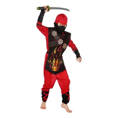 Fire Ninja Barn Maskeraddräkt - Small