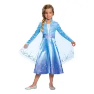 Disney Frost Elsa Travel Deluxe Barn Maskeraddräkt - Medium