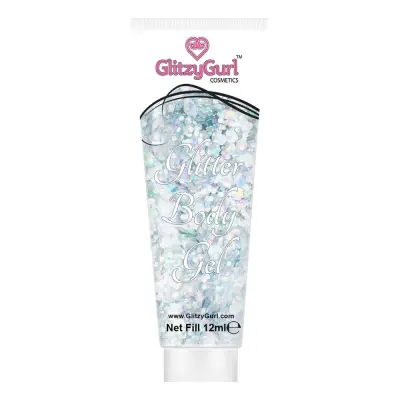 GlitzyGurl Glitter Kroppsgel - Silver Storm