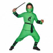 Grön Ninja Barn Maskeraddräkt - X-Small