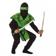 Green ninja maskeraddräkt 120cm 4-6 år