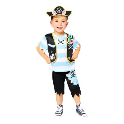 Greta Gris Pirat George Barn Maskeraddräkt - 1-2 år