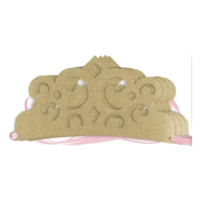 Guldkrona i Papp Tiara - 1-pack