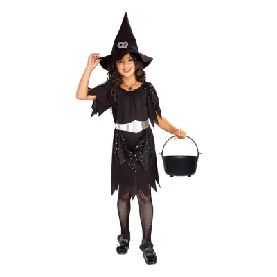 Häxa Glitter Barn Maskeraddräkt - Large