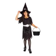 Häxa Glitter Barn Maskeraddräkt - Medium