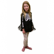 Halloween skelett klänning utklädnad